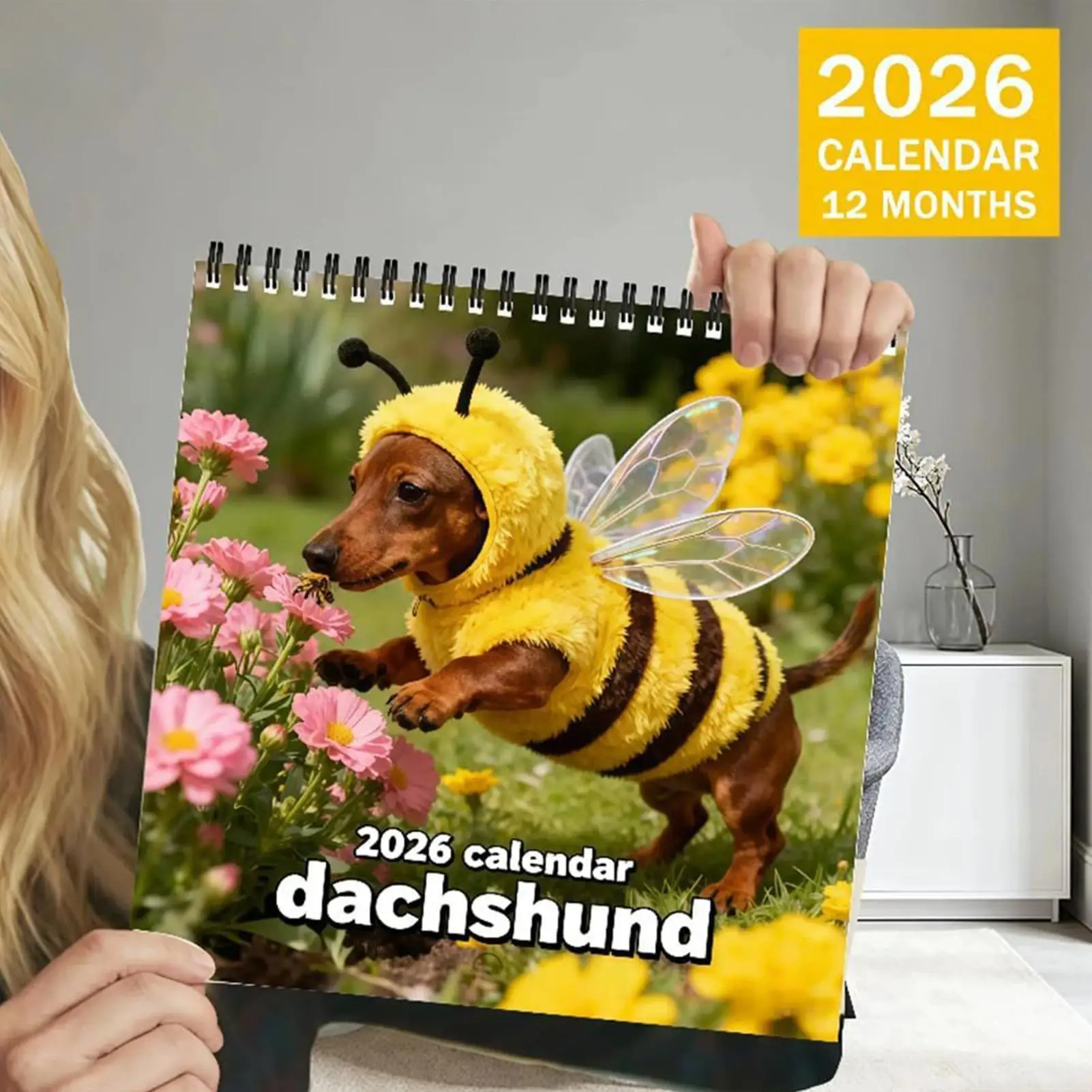 Wall Calendar Dog 12 Monthly Planning and Organizing Tool Dog Monthly Wall Calendar for Appointment Holiday Bedroom Living Room