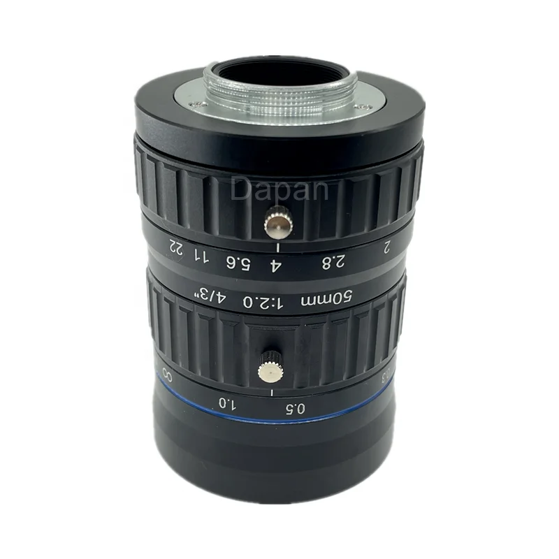 10MP 4/3 дюйма Объектив с фиксированным фокусным расстоянием и высоким разрешением 50 мм с креплением C FA Machine Vision F2.0 Объектив камеры с ручной диафрагмой и низкой искажением