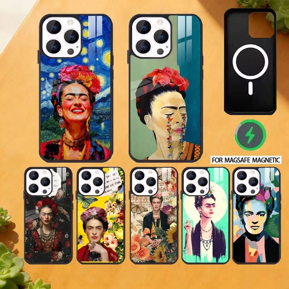

Powerful F-Frida K-Kahlo Art Phone Case For iPhone 17,16,15,14,13,12,Plus,Pro,Max for Magsafe Magnetic Wireless Charging