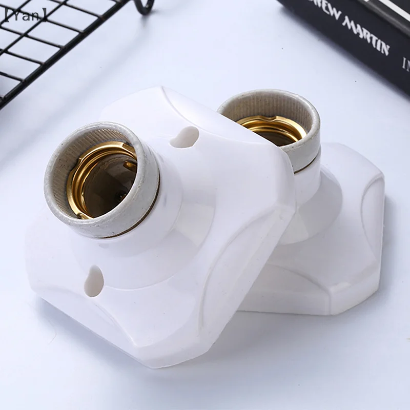 丸型吊り下げ式プラスチック製平頭プラグ,磁器製ネジプラグ,防水ランプホルダー,e27,1個