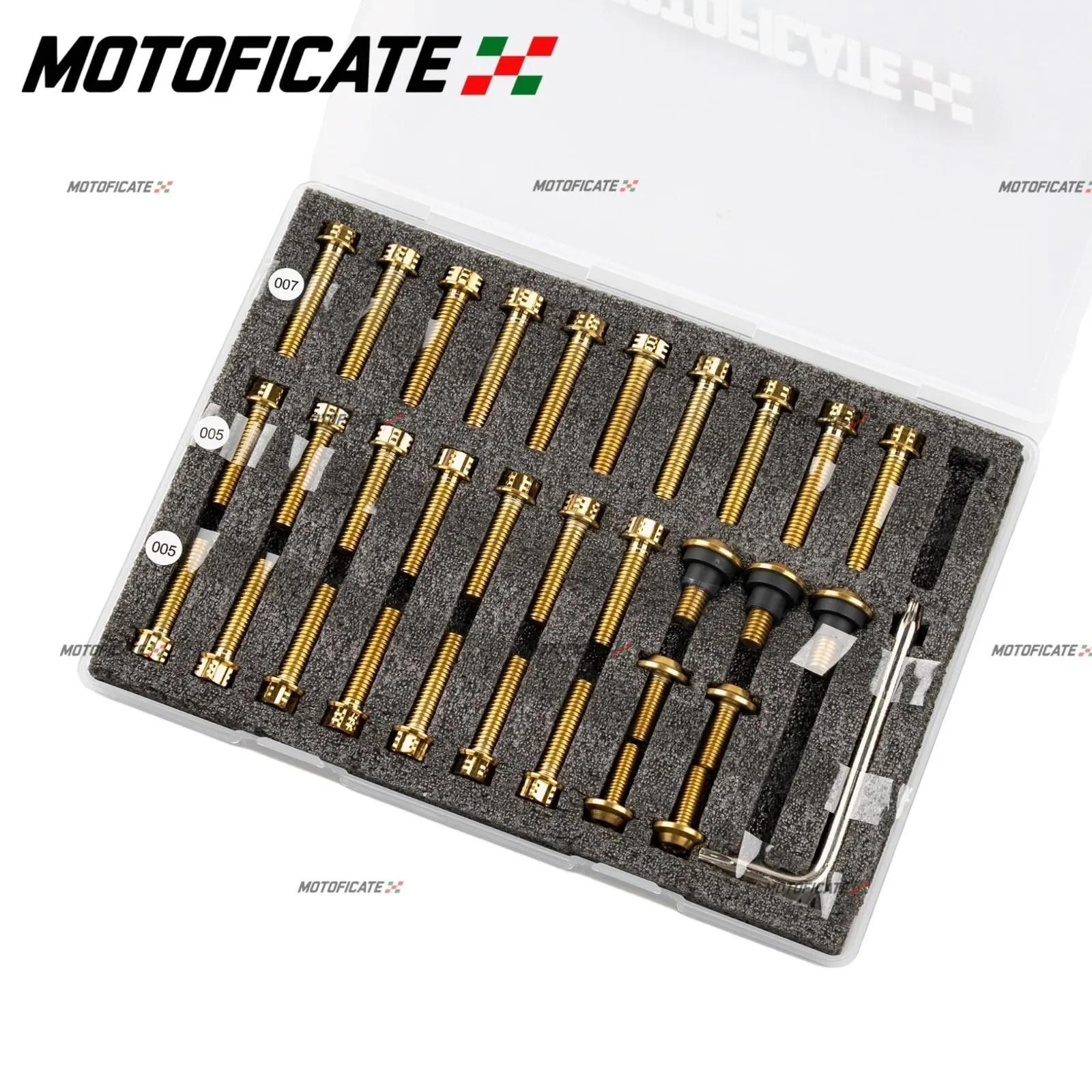 Motorcycle Engine Case Bolt Kit Gold Stainless Steel Screws for KTM 690 Duke 2008-2019 Chain Cover Engine Hood Fasteners Set