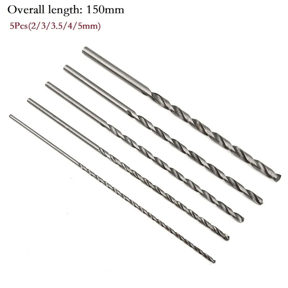 2 3 3.5 4 5mm Drill Bit High Speed Steel Lot Pack Parts Replacement 2-5mm 5Pcs Accessories 2mm 3mm 3.5mm 4mm 5mm