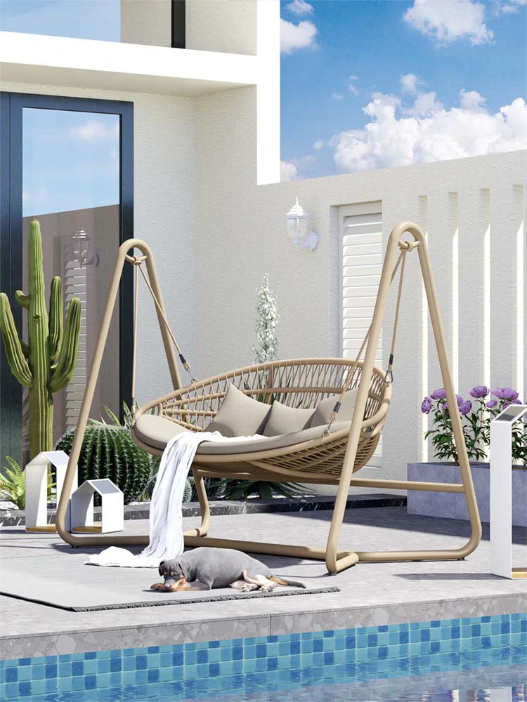 

Outdoor swings, courtyard swings, outdoor double hammocks, indoor chairs, small courtyard gardens