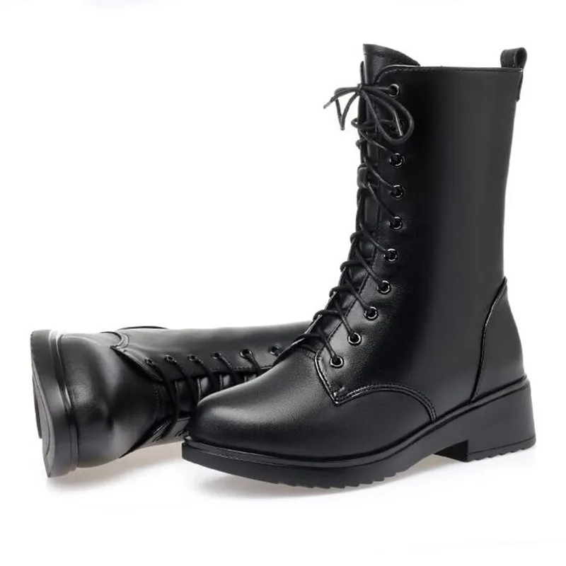 AIYUQI Women's Winter Shoes Genuine Leather Boots Women Large size 41 42 43 Casual Ankle Boots Non-slip Women Snow Boots