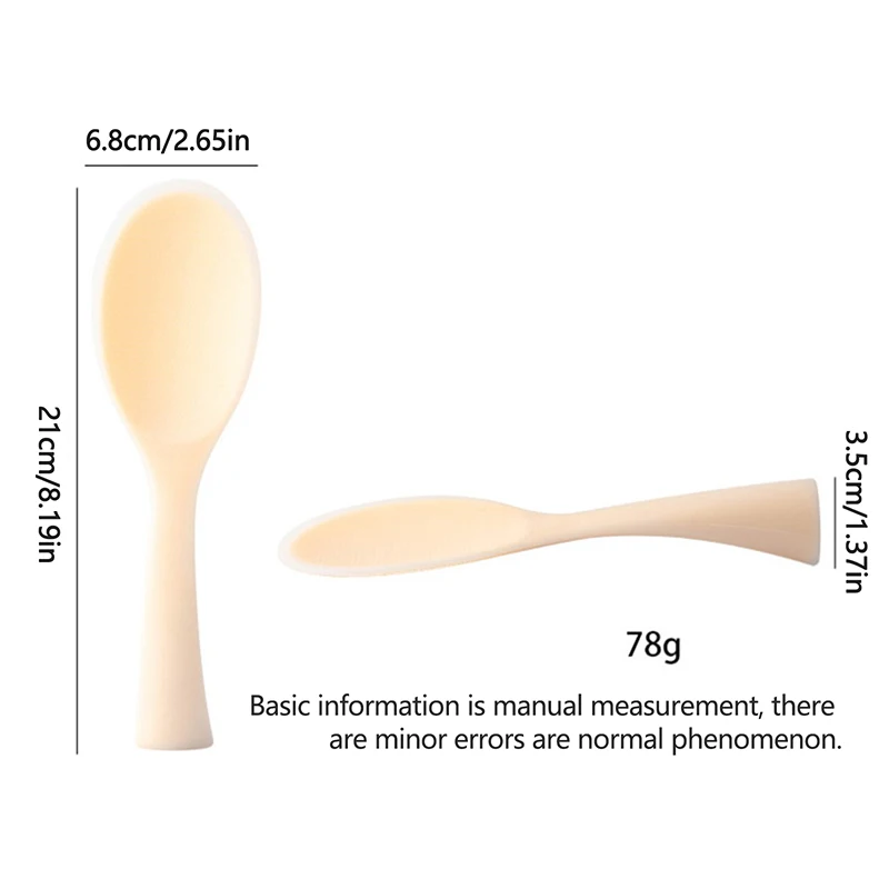 1Pc Pionowa silikonowa łyżka do ryżu Kuchnia Nieprzywierająca, odporna na wysokie temperatury łyżka do ryżu Artykuły gospodarstwa domowego