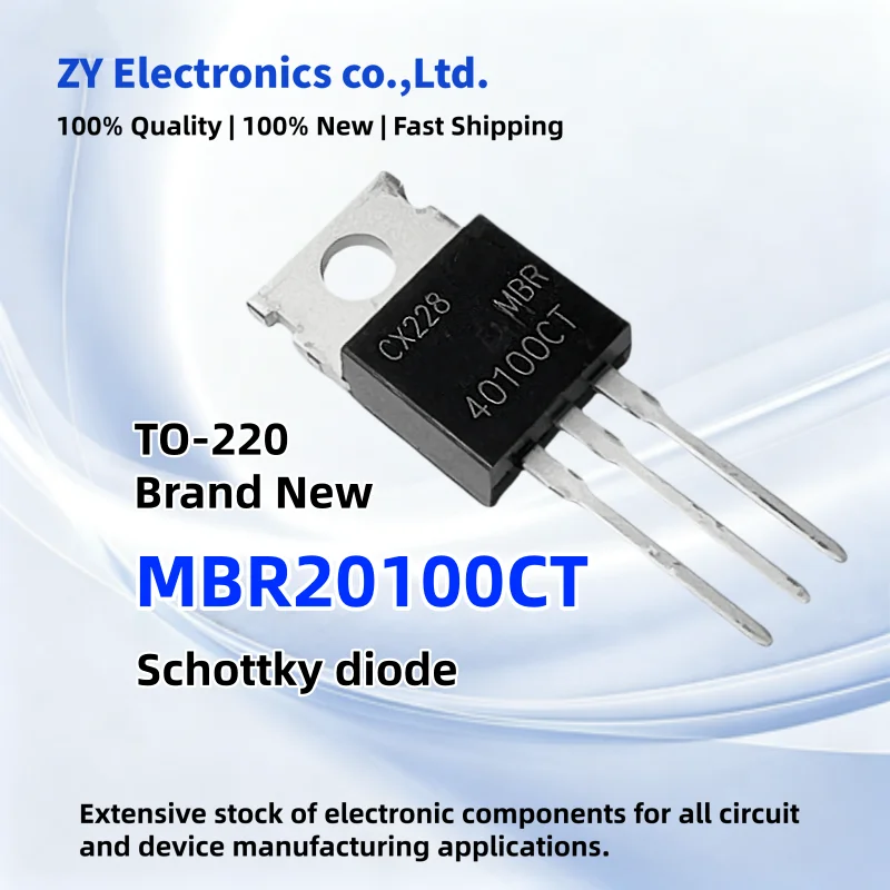 10PCS-100PCS 100% New MBR20100CT 20100CT MBR20100 TO-220 Schottky diode Best quality