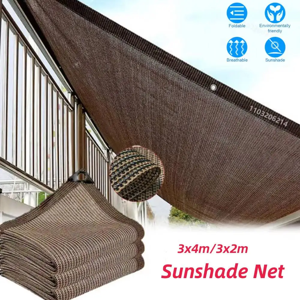 2x3m/3x4m Sun Shade Sail Rectangle HDPE Sunshade Net with Grommets Shade Mesh Shade Canopy for Greenhouse Plant Pergola