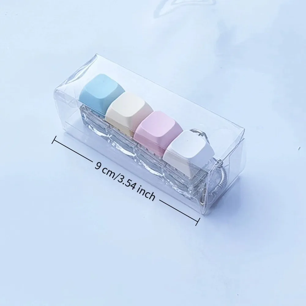 New DIY Keyboard Fidget Keychain Keycap Keys Button Clicker Toy Pass The Time 2/4/9 Keys Finger Keyboard Cap Kids