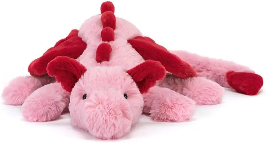 

Dragon Plush Toy, 20 inches, Large, Pink and Red Plush Toy