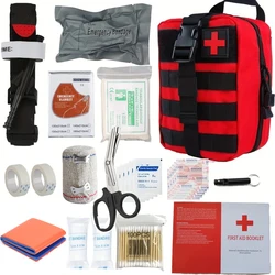 Kit di pronto soccorso per sopravvivenza trauma IFAK da 50 pezzi, kit di sopravvivenza di emergenza per attrezzi da campeggio, kit da escursionismo