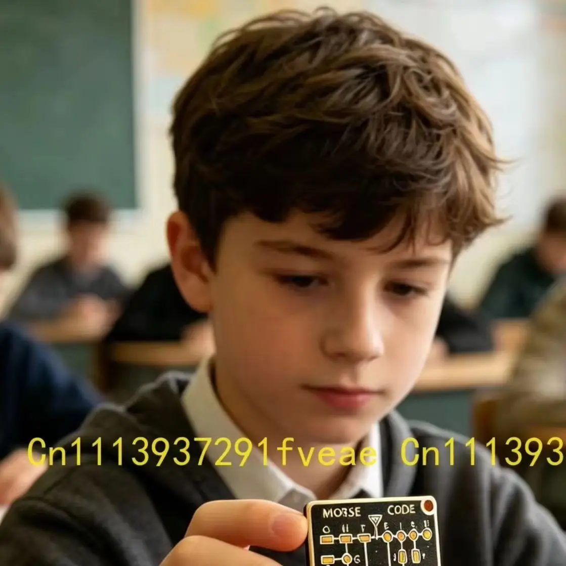 Morse Code Trainer Card Pro, Professional PCB Style with Interactive LEDs & Signal Buttons for Adult Morse Code Learning