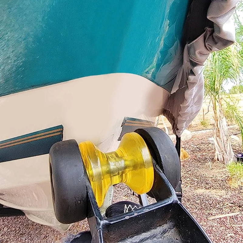 Portable Boat Trailer Roller Bow Stop Roller Yachts Spool Wheel with NoMarking & Damage to Boats Simple Installation