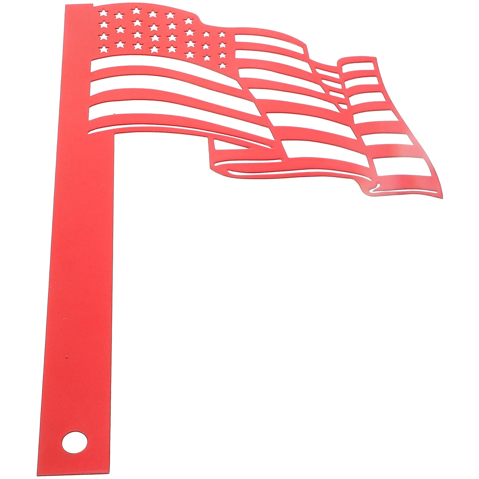 Other Metal Crafts Silhouette Decoration Red Mailbox Iron Flag Kit Simple Design Inserts