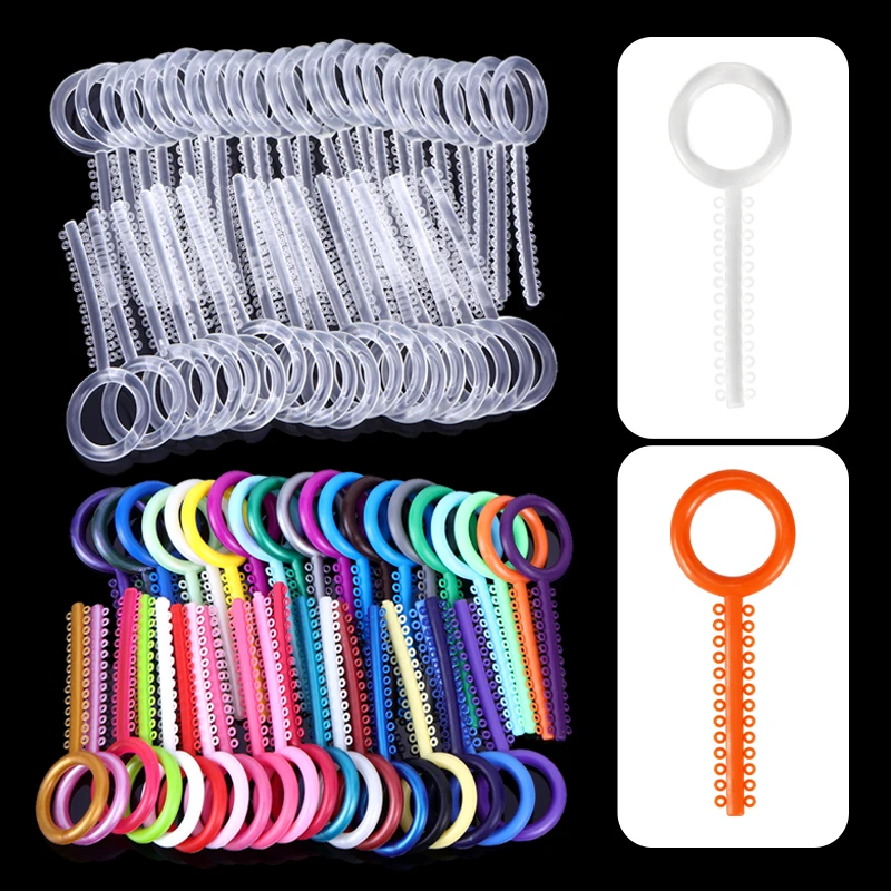 120 Sticks Orthodontic Materials Elastics Ligatures Ties Transparent Modules Bands O Rings for Brackets Braces