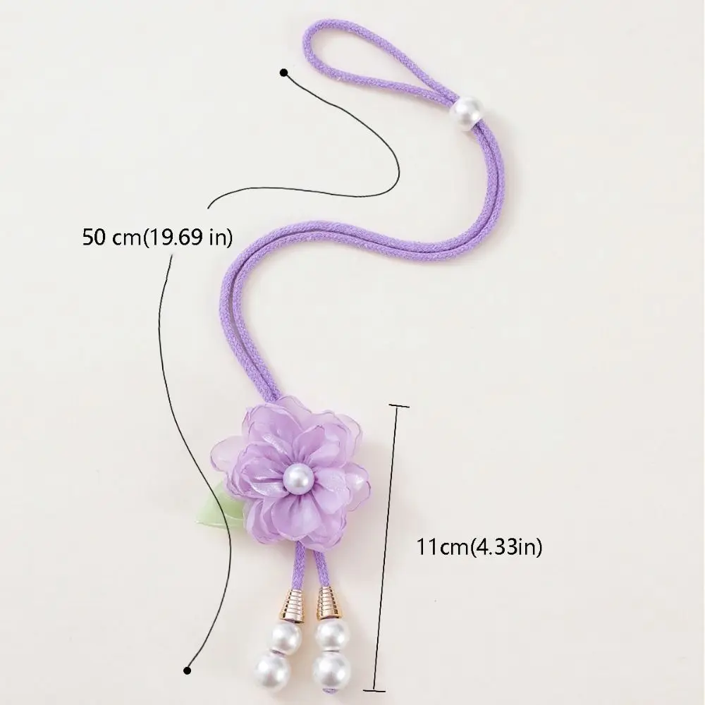 2Pcs Modern Floral Curtain Tiebacks Pearl Adjustable Camellia Curtain Tiebacks 3D Flower Artificial Pearl Curtain Ties image 6