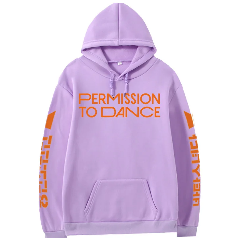 Kpop Youth Group Permission To Dance Male and Female Hoodies Autumn and Winter Lovers Pullover Covers Shipping