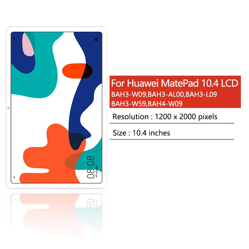 GEFENSI جديد لهواوي MatePad 10.4 2020 BAH3-W09 AL00 L09 W59 شاشة الكريستال السائل محول الأرقام بشاشة تعمل بلمس ل Mate Pad 2022 BAH4-W09