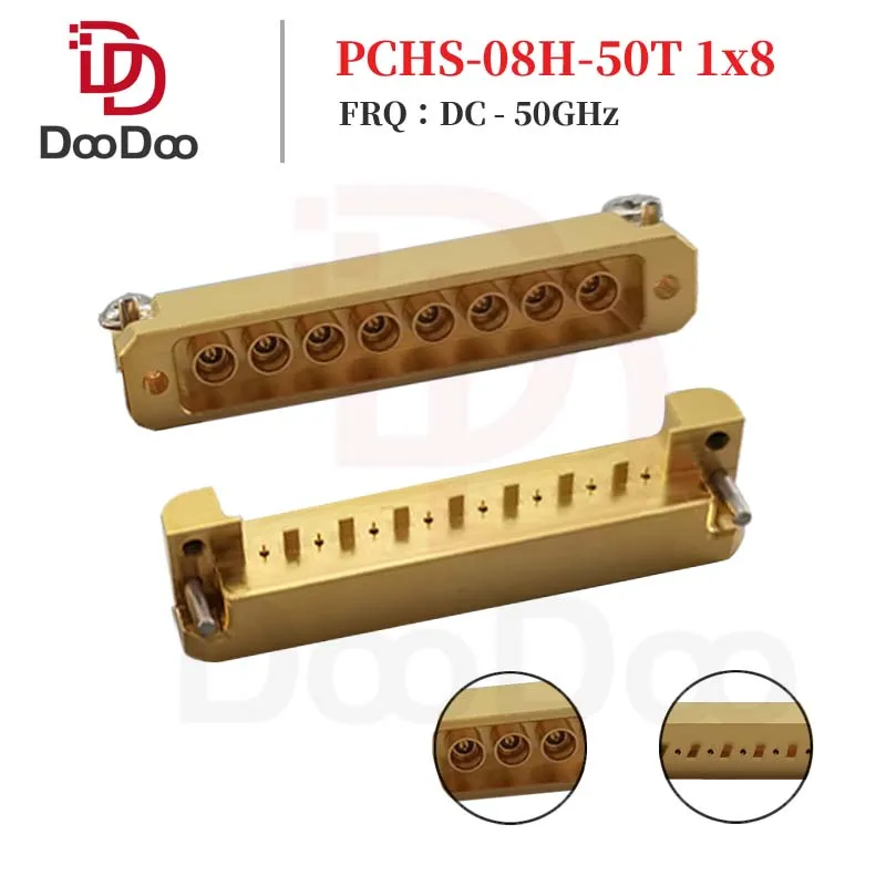 

DC-50GHz 8-позиционный коннектор платы, концевой пусковой многокоаксиальный прецизионный микроволновый гнездо, RF коаксиальный адаптер, миллиметровая волна