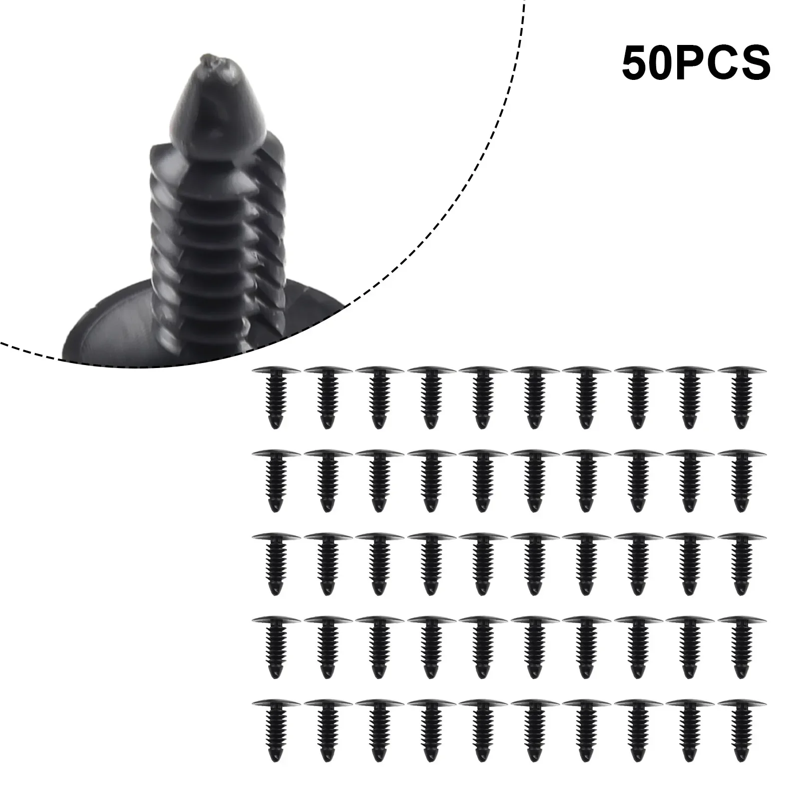 

50Pcs Cars Common Plastic Rivets Fastener Clips 7.5mm-6.0mm Holes Fender Bumpers Shield Retainers Rivets Auto Accessories