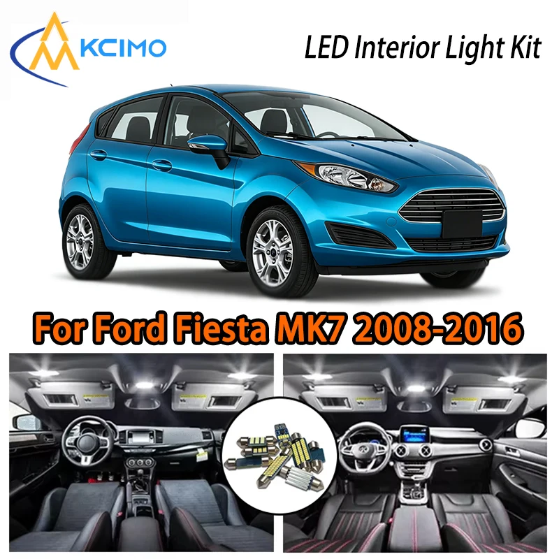 

Premium LED Interior Lights For Ford Fiesta MK7 2008-2016, Two Colors Super Bright Easy Install Atmosphere