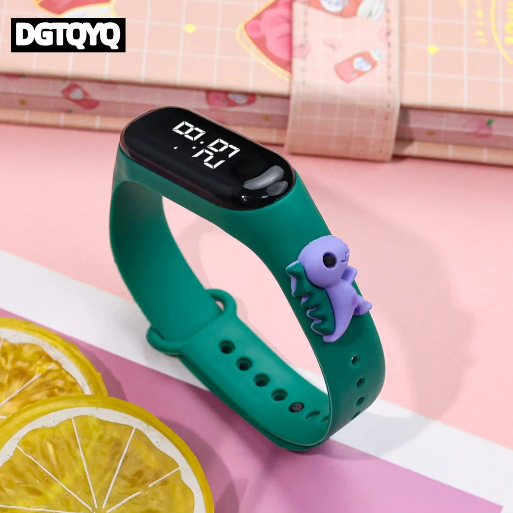 Waterproof Sports Watch for Kids Cartoon Dinosaur Unicorn Toys Children's Led Digital Electronic Watch for Boys Girls Bracelet