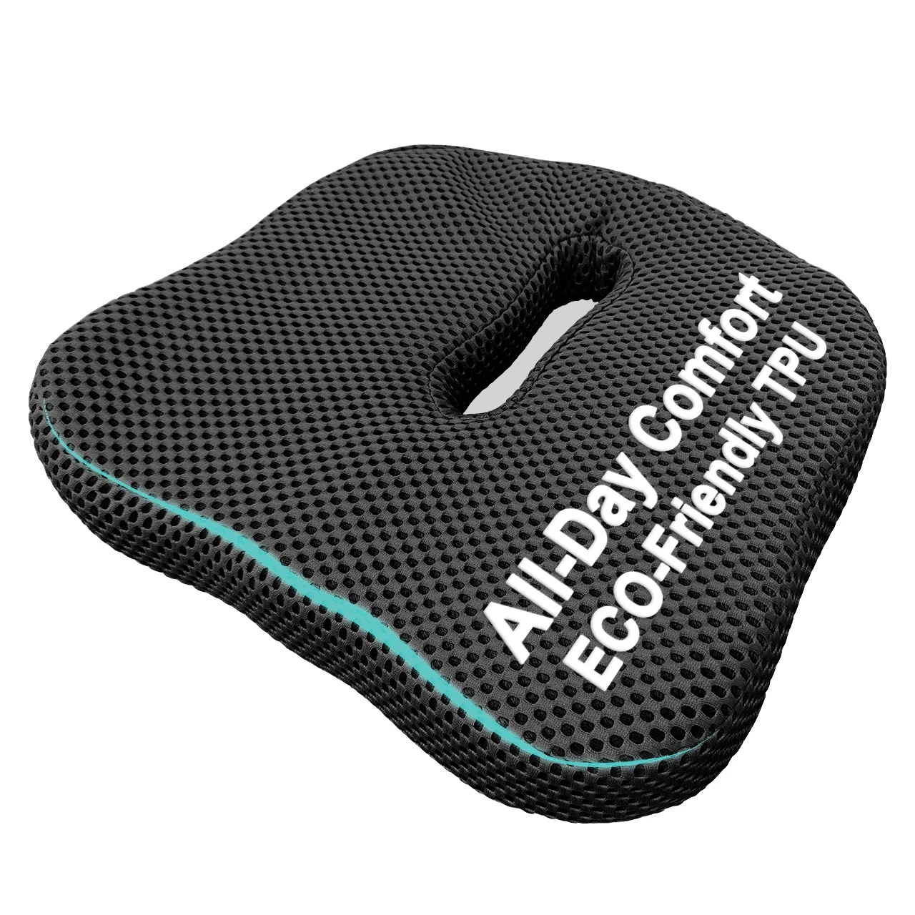 

Breathable Fiber Seat Cushion Ergonomic Sitting Pressure Relief Pad with Center Groove Ideal For Office Car Desk Chair Cushion