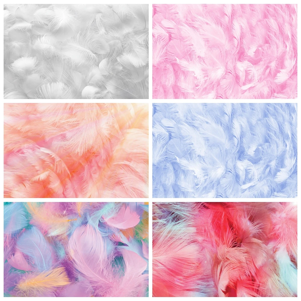 Valentine's Day Dreamy Wonderland Pink Feather Wall Baby Birthday Photography Backdrop Photographic Backgrounds For Photo Studio