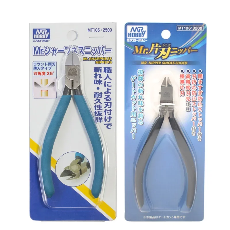 

Мистер ХОББИ МТ105 25 ° Двусторонние кусачки Модель Ремесленные инструменты MT106 Однолезвийные диагональные плоскогубцы Модель пластиковых кусачек