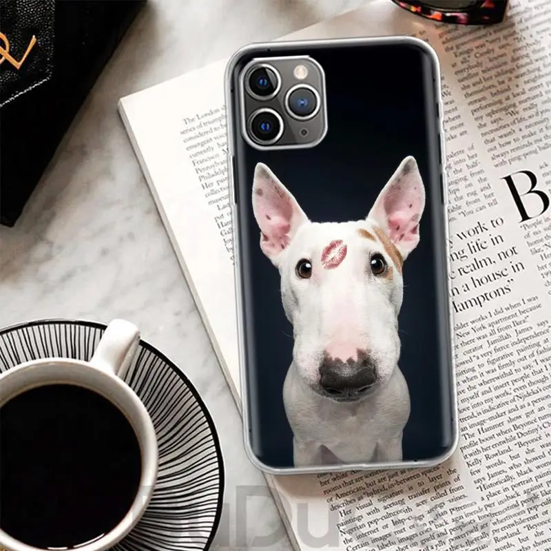 Bull Terrier Dog Puppies Cover For iPhone 16 15 14 13 12 11 Pro Max Apple Phone Case X XS 7 Plus 8 + Art Customized Print Shell