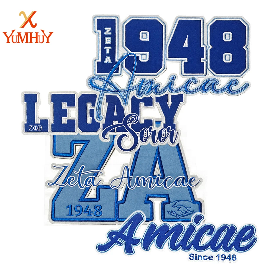 

Exclusive Sorority Emblem Patch | 11inch Iron-On Blue Art for Greek Life Pride