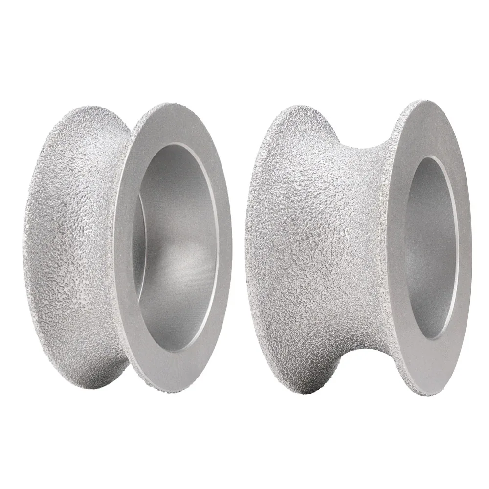 75mm Demi-Bullnose Round Vacuum Brazed Diamond Grinding Wheel for Angle Grinder Ideal for Stone Pottery Marble Edge Work