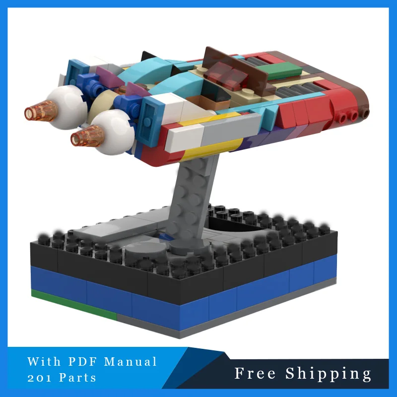 201 Uds. Serie creativa de batalla de estrellas, modelo de bloques de construcción de misiles de potencia de combate espacial, juguete de montaje DIY para niños, regalos de cumpleaños