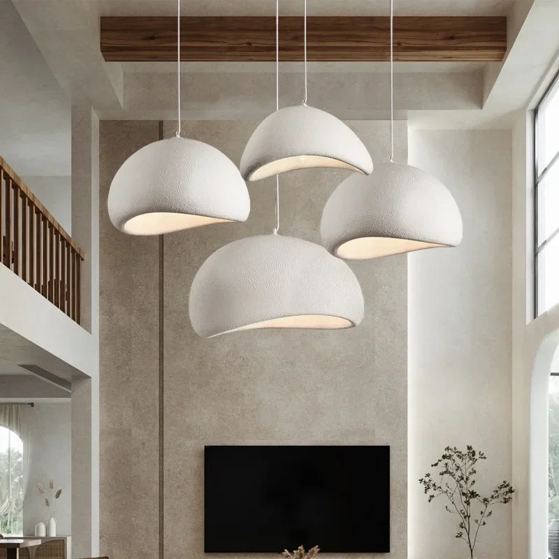 Nordic Minimalist Wabi Sabi Cream Wind LED Ceiling Light Living Room Dining Room Home Decoration Lighting