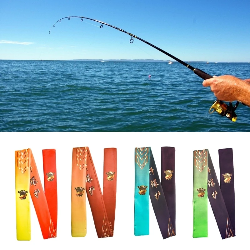 Fishing Rod Socks Fishing Rod Sleeve Elastic Fishing Rod Protect Cover for Spinning Baitcasting Rod Fishing Poles Covers