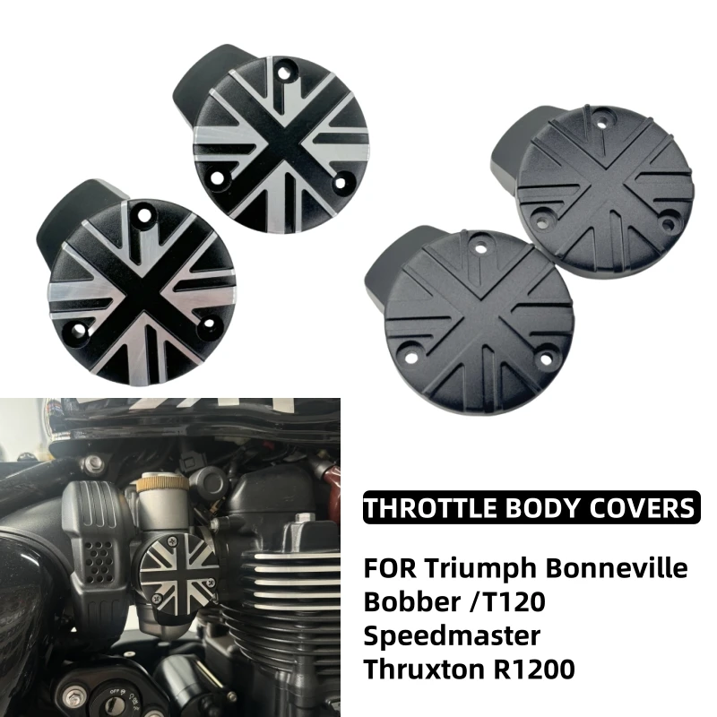 Accesorio de motocicleta, Kit de cubiertas de cuerpo de acelerador acanalado para Triumph Bonneville Bobber T120 Speedmaster Thruxton1200R 2017-2024
