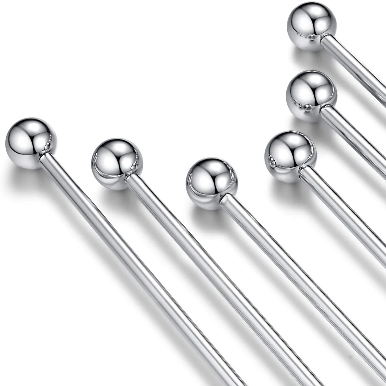 12 قطعة عصي أفرط قسط كوكتيل من الفولاذ المقاوم للصدأ المشروبات شرب النمام عصا قابلة لإعادة الاستخدام اثارة العصي لشريط