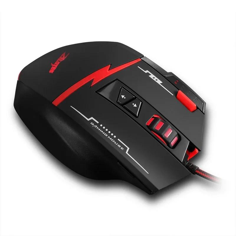 Zelotes Master 8 Mouse Game Pemrograman Model Pribadi Kunci 2500Dpi Mouse E-sports Berkabel Makro Penekan Pistol