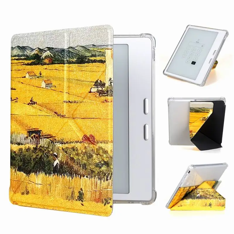 Adsorption Multi-Folding Cover with Separable Soft TPU Back Shell Slim for Onyx Boox Leaf 5 5C Tablet Case 7' EBook