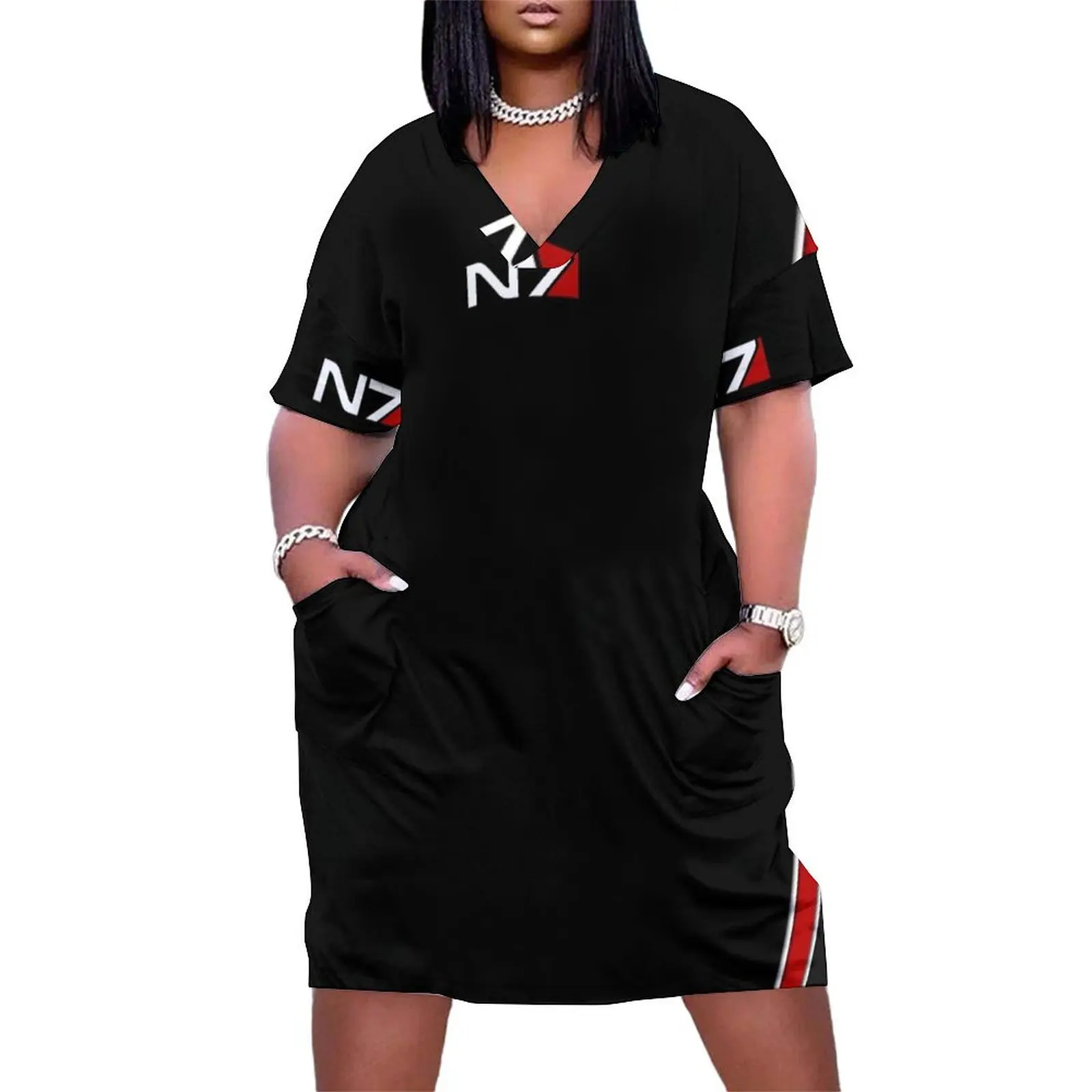 

N7 Mass effect emblem! Loose Pocket Dress dresses for woman summer dress women"s evening dresses 2024