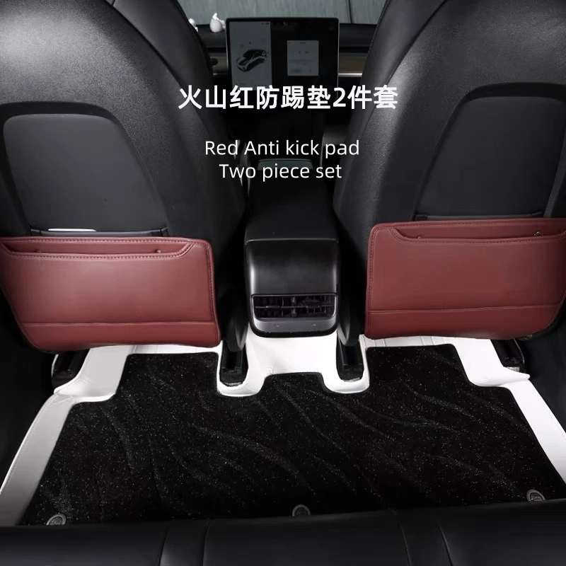 Borsa portaoggetti per seggiolino auto accessori per auto sedile anti kick pad modello Y-3-Red