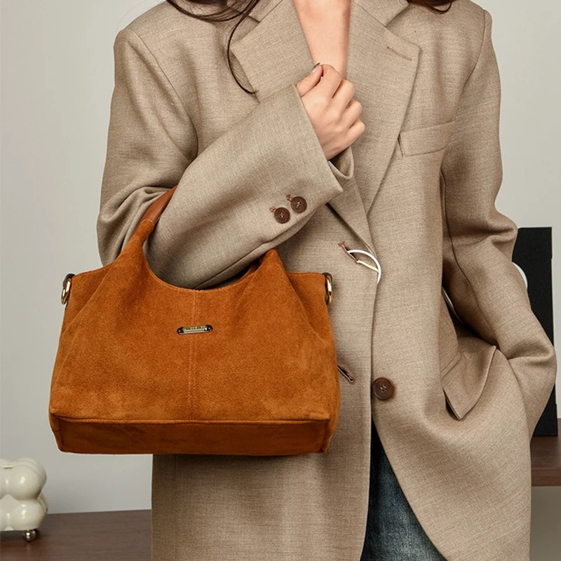 

Faux Suede Handbags Soft High Quality Bag Woman Small Casual Female Messenger Shoulder Bag Ladies Crossbody Bag Daily Outings