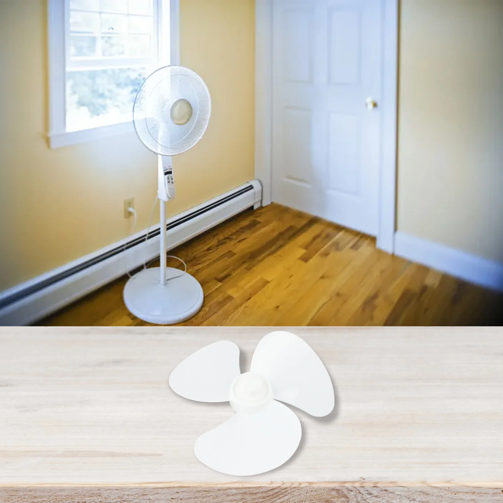 Easy Installation 12-Inch Fan Blade Robust Plastic Material Easy Install Fan Accessory Ventilation Cooling Solutions
