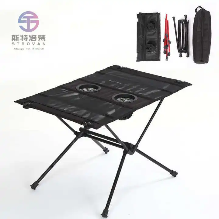 

Outdoor Aluminum Oxford Folding Table Camping Bag Desktop Storage Bag Storage Bag Folding Table