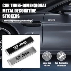 Car 3D Logo Body Rear Trunk Decoration Sticker Car Interior Decal For Jeep Grand Cherokee Wrangler JK Gladiator Compass Renegade