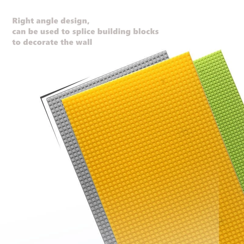 Panneau mural de blocs de construction 32x64 points, plaque de base en brique créative DIY Compatible avec les marques, cadeau pour la décoration de la chambre d'enfants