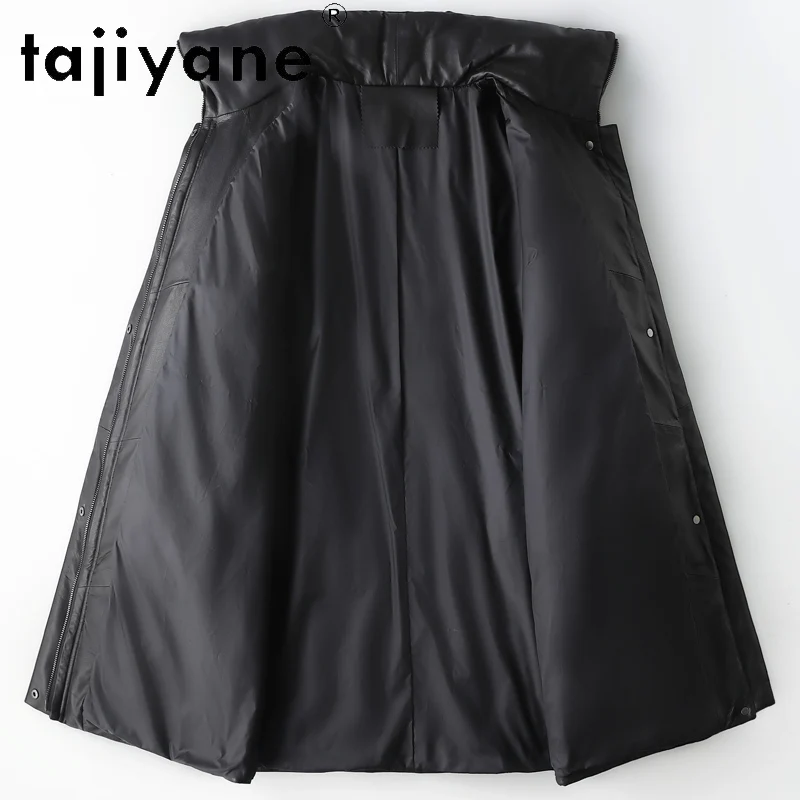 TAJIYANE Vera Pelle di Pecora Imbottiture Cappotto Donna Nero Genuino Giacca di Pelle Premium Piumini 2025 Inverno Donna Vestiti дубл onderка