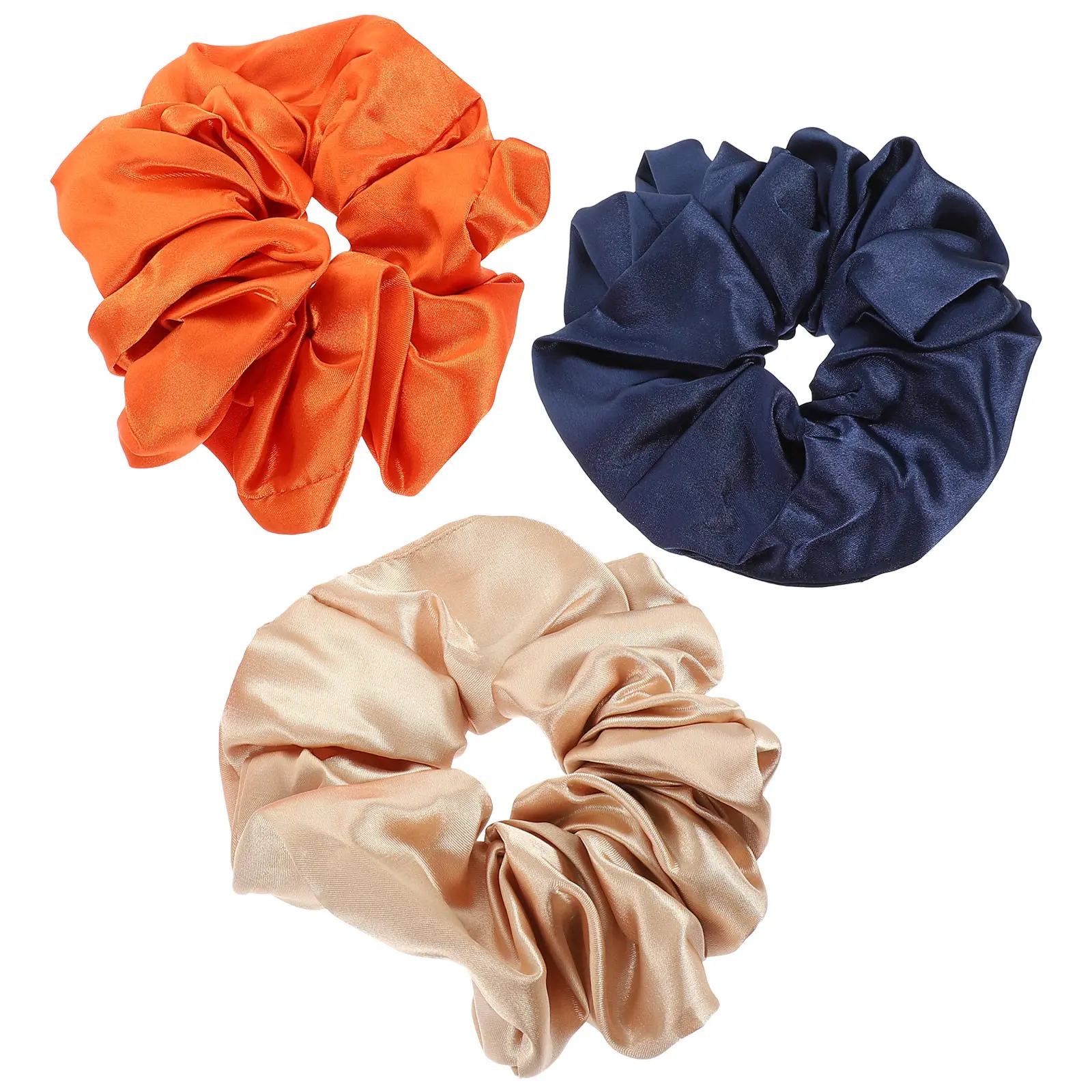 

Набор из 3 атласных резинок для волос: большие тканевые резинки, мягкие эластичные резинки для волос для женщин и девочек, держатели для хвоста, для укладки