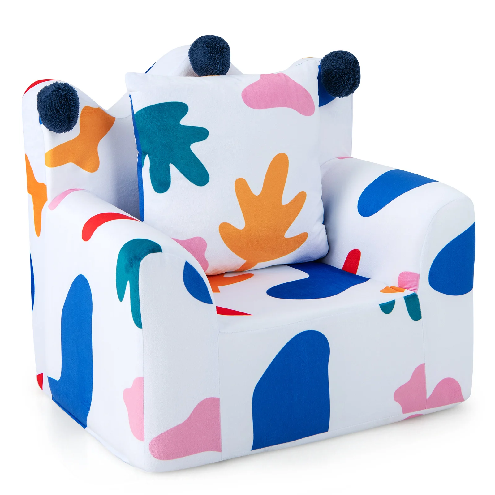 Sofa Foam Filled Armchair, Toddler Sofa Couch with High-density Sponge, Padded Pillow