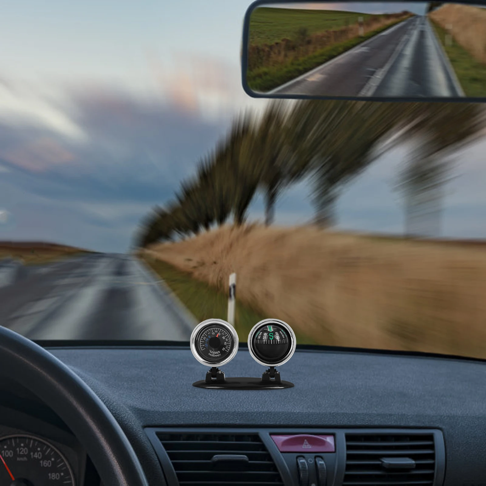 

Car Dashboard Boat Multifunction Accurate Direction Dual Use Durable Material Navigation Tool