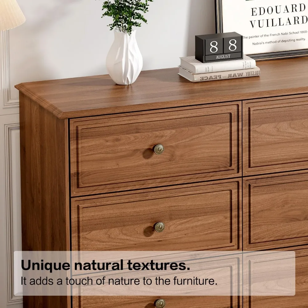 خزانة ذات 9 أدراج، خزانة ذات أدراج واسعة من منتصف القرن 63، خزانة بأدراج خشبية لغرفة النوم مع 9 أدراج تخزين لغرفة النوم وغرفة المعيشة